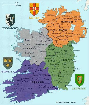 provinces de l'Irlande